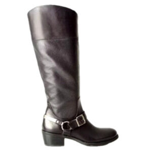 Vince camuto knee high black leather boots 8.5 m